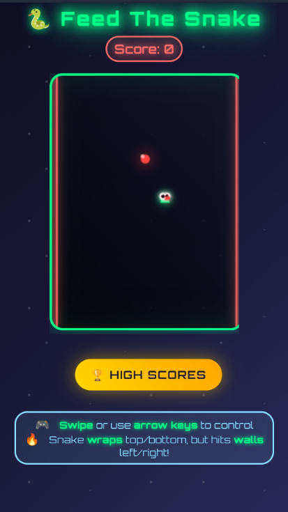 Feed The Snake-Classic game  - Farcaster Mini Apps screenshot